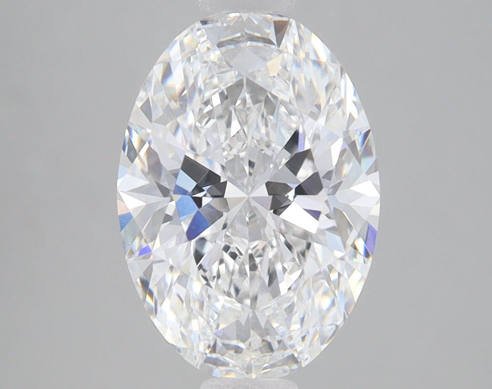 2.44 Carat Oval Lab Diamond with  Cut Diamond in 14KT  view 1
