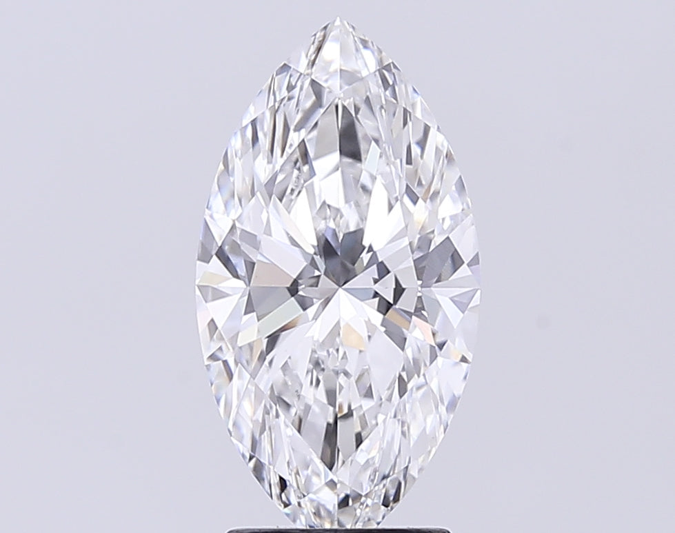 3.0 Carat Marquise Lab Diamond with  Cut Diamond in 14KT  view 1
