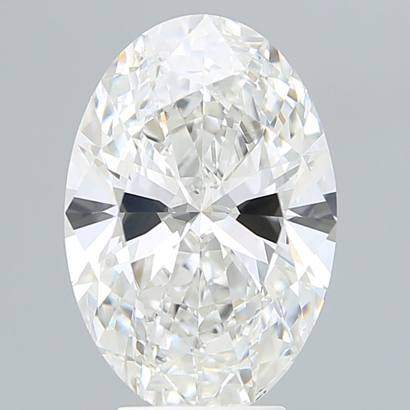 4.58 Carat Oval Lab Diamond with  Cut Diamond in 14KT  view 1

