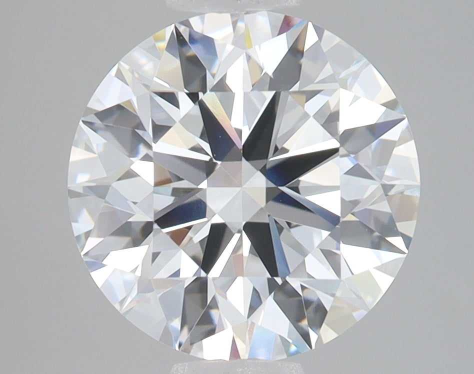 3.45 Carat Round Lab Diamond with  Cut Diamond in 14KT  view 1
