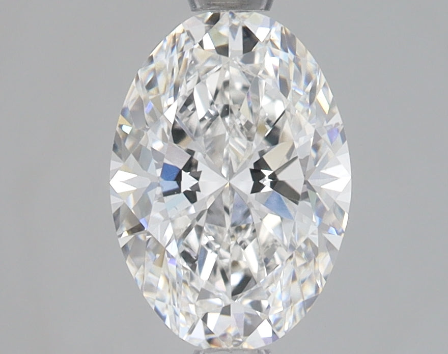 1.57 Carat Oval Lab Diamond with  Cut Diamond in 14KT  view 1
