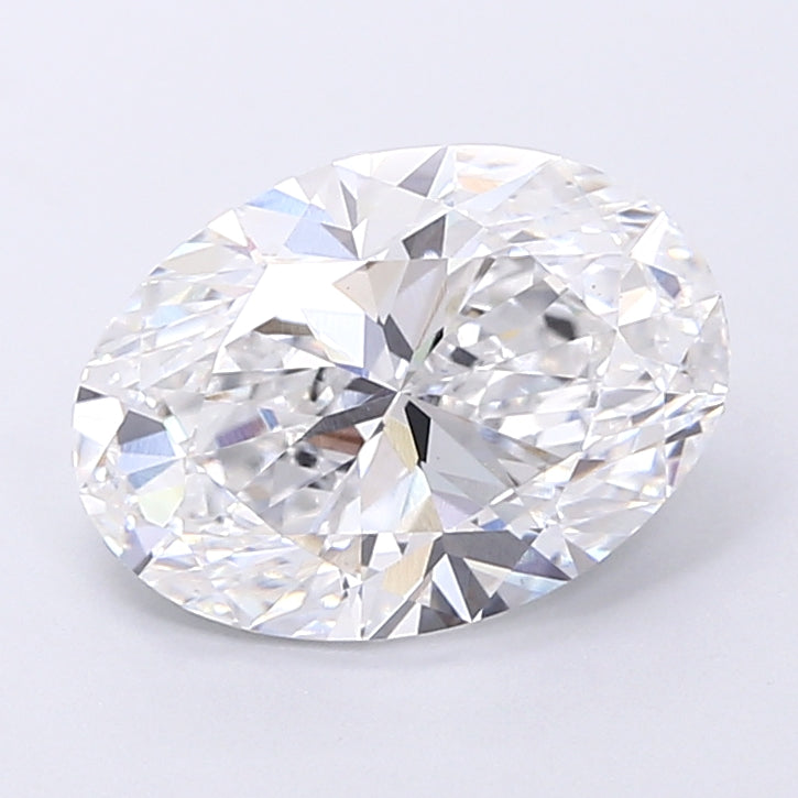3.13 Carat Oval Lab Diamond with  Cut Diamond in 14KT  view 1
