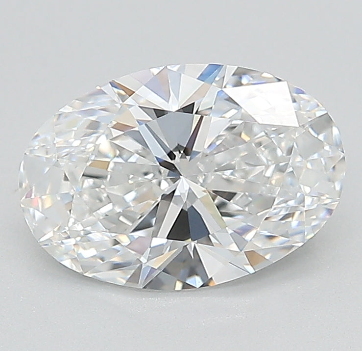 1.75 Carat Oval Lab Diamond with  Cut Diamond in 14KT  view 1
