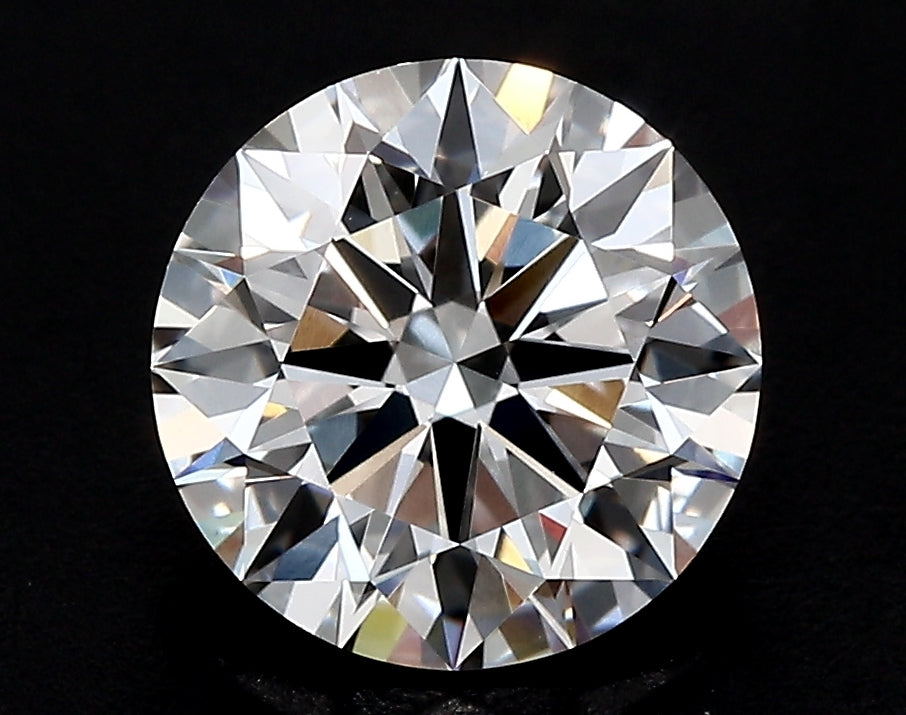 3.08 Carat Round Lab Diamond with  Cut Diamond in 14KT  view 1
