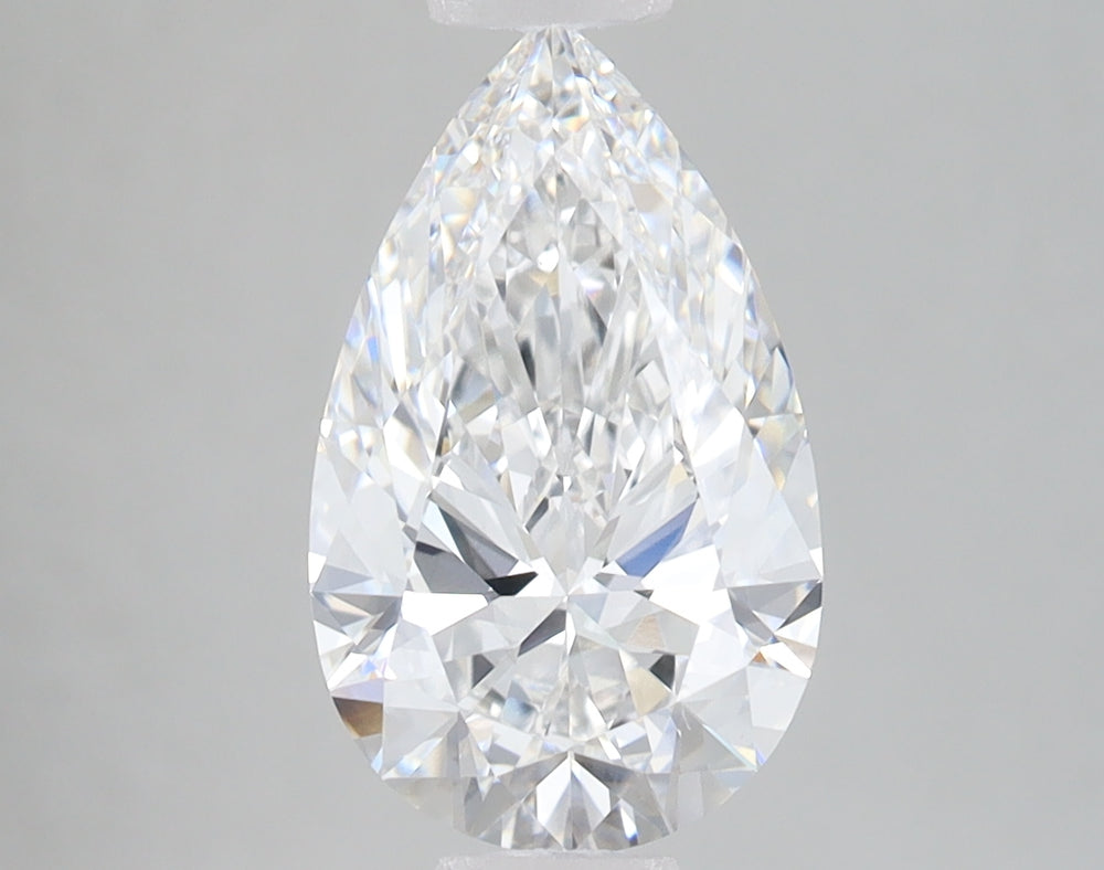 2.34 Carat Pear Lab Diamond with  Cut Diamond in 14KT  view 1
