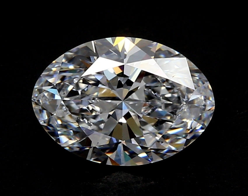 2.11 Carat Oval Lab Diamond with  Cut Diamond in 14KT  view 1
