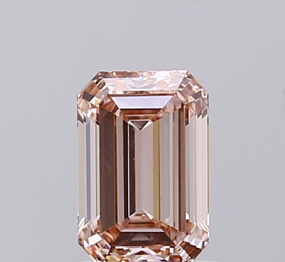 1.0 Carat Emerald Lab Diamond with  Cut Diamond in 14KT  view 1
