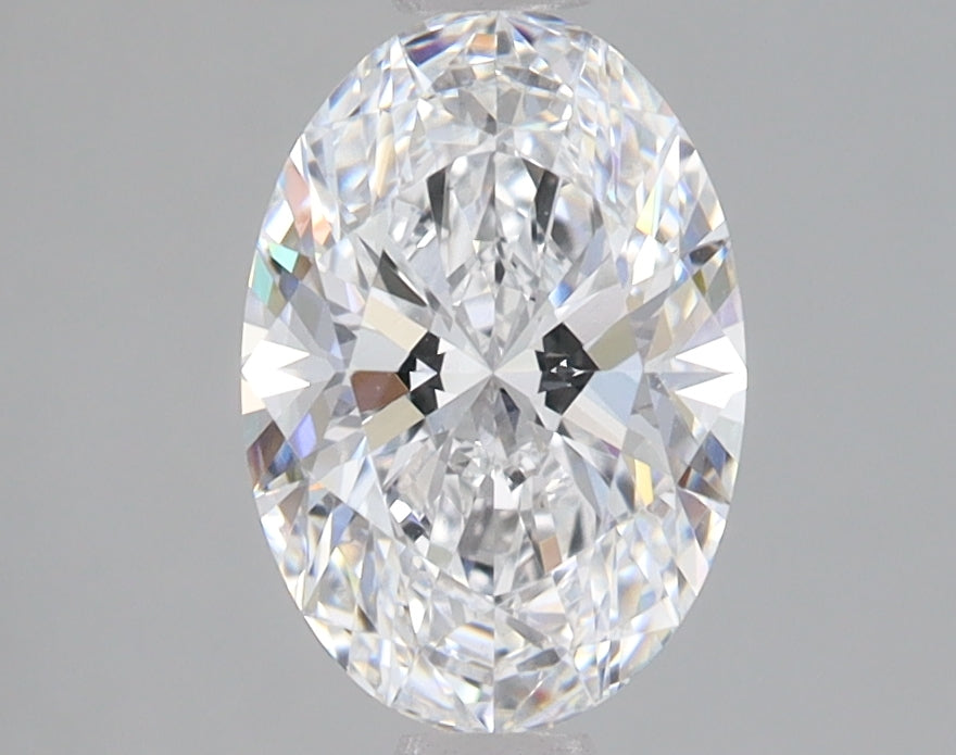 1.5 Carat Oval Lab Diamond with  Cut Diamond in 14KT  view 1
