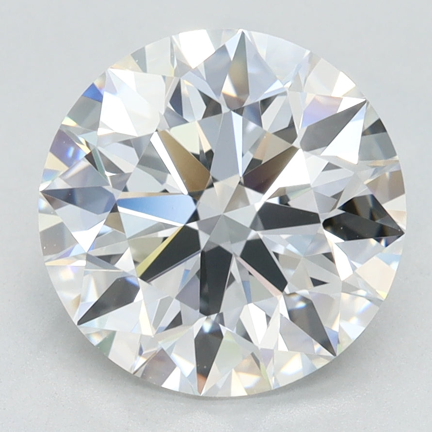 2.81 Carat Round Lab Diamond with  Cut Diamond in 14KT  view 1
