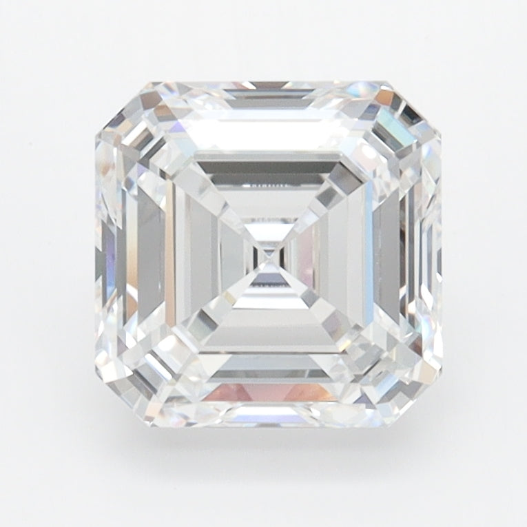2.02 Carat Asscher Lab Diamond with  Cut Diamond in 14KT  view 1
