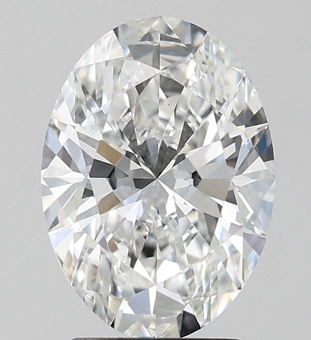 2.21 Carat Oval Lab Diamond with  Cut Diamond in 14KT  view 1
