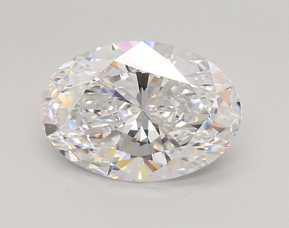 2.35 Carat Oval Lab Diamond with  Cut Diamond in 14KT  view 1
