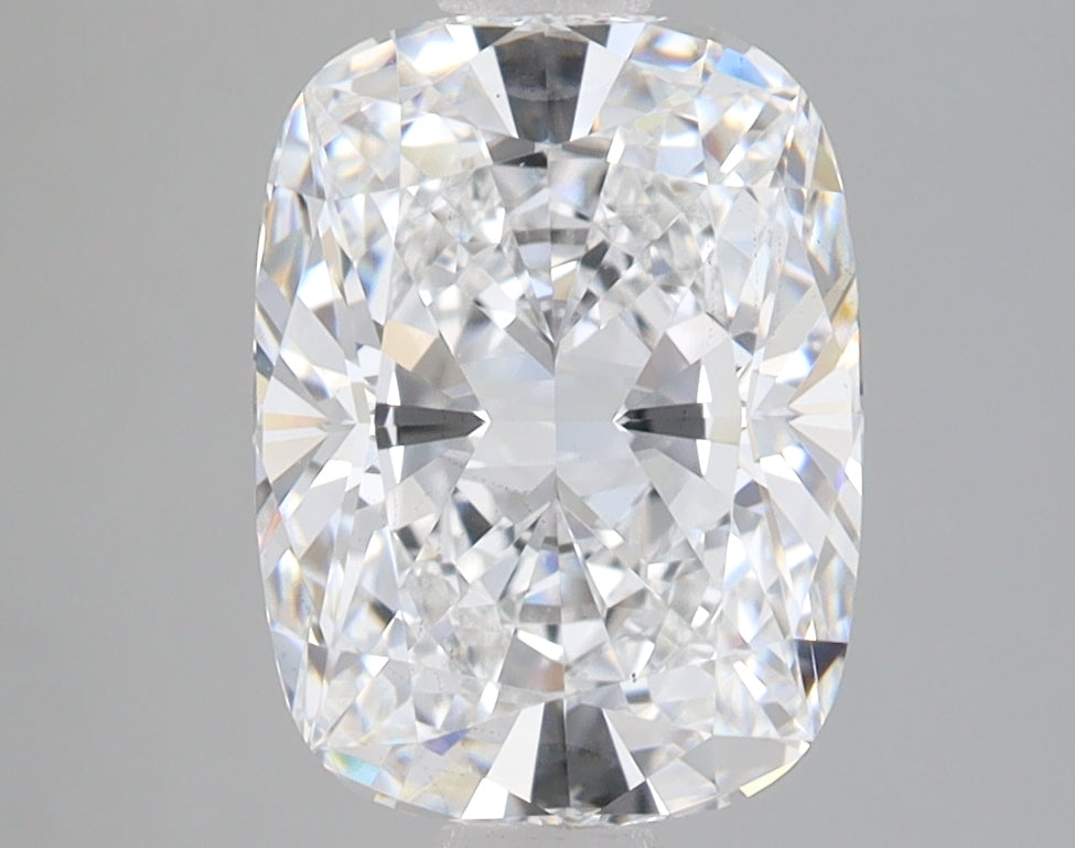 3.01 Carat Cushion Lab Diamond with  Cut Diamond in 14KT  view 1

