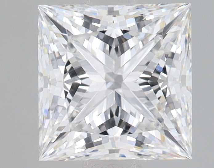 1.89 Carat Princess Lab Diamond with  Cut Diamond in 14KT  view 1

