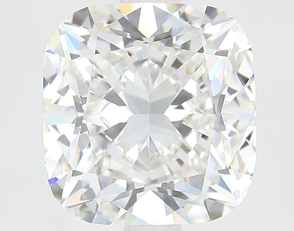 2.86 Carat Cushion Lab Diamond with  Cut Diamond in 14KT  view 1
