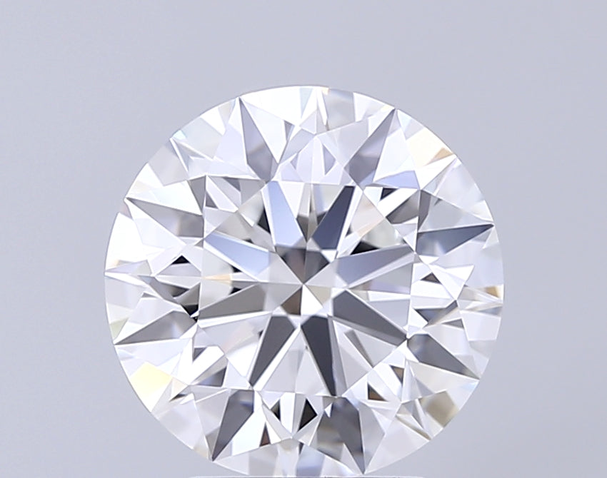 3.3 Carat Round Lab Diamond with  Cut Diamond in 14KT  view 1
