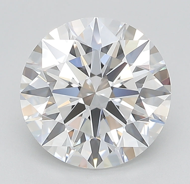 2.18 Carat Round Lab Diamond with  Cut Diamond in 14KT  view 1
