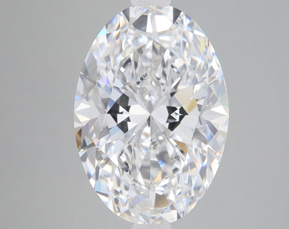 4.79 Carat Oval Lab Diamond with  Cut Diamond in 14KT  view 1
