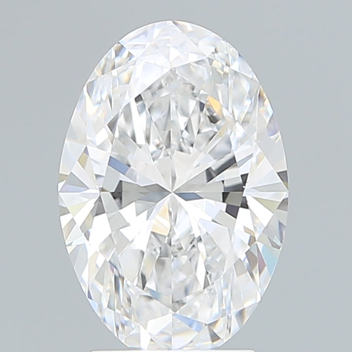 3.03 Carat Oval Lab Diamond with  Cut Diamond in 14KT  view 1
