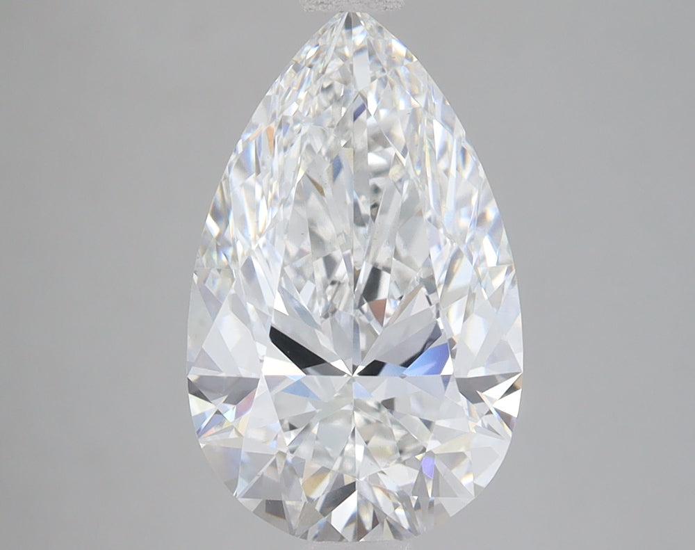 3.58 Carat Pear Lab Diamond with  Cut Diamond in 14KT  view 1
