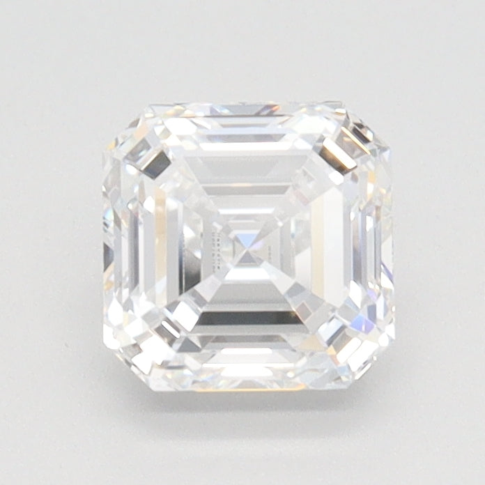 1.05 Carat Asscher Lab Diamond with  Cut Diamond in 14KT  view 1
