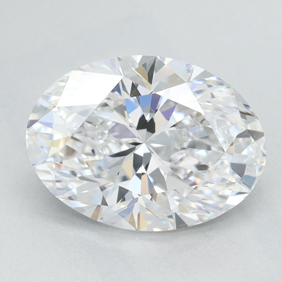 1.79 Carat Oval Lab Diamond with  Cut Diamond in 14KT  view 1
