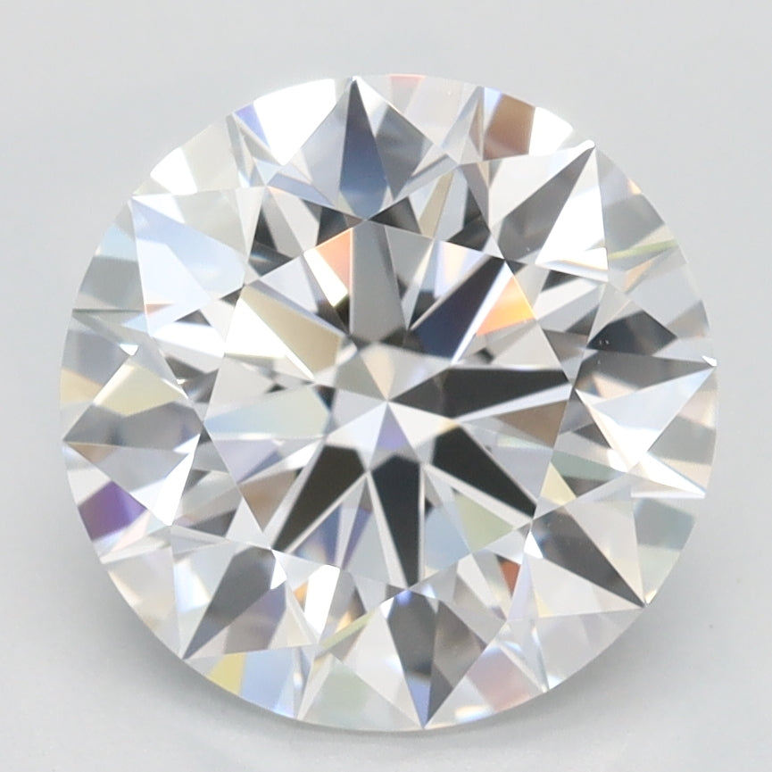 2.55 Carat Round Lab Diamond with  Cut Diamond in 14KT  view 1
