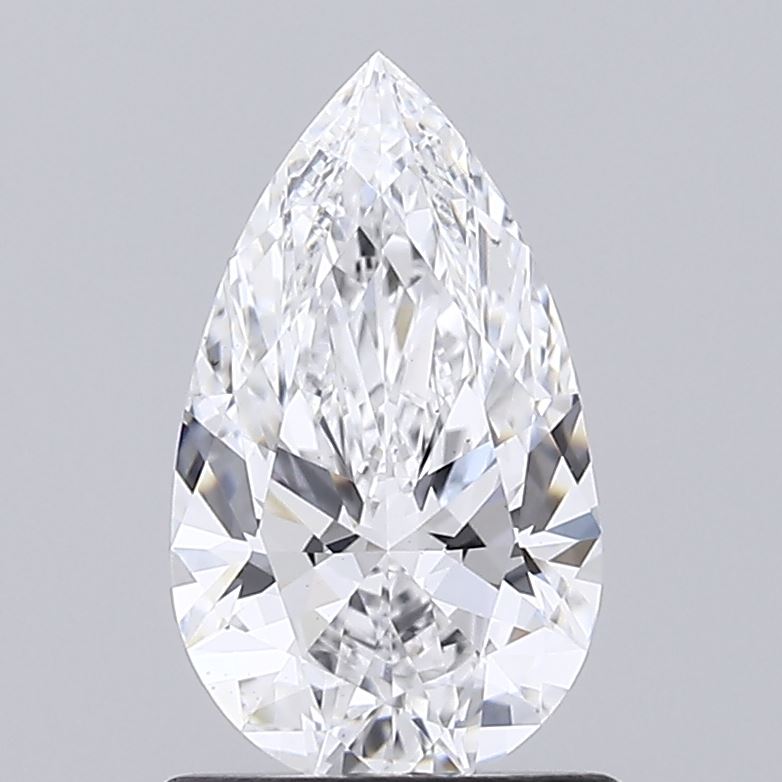 1.01 Carat Pear Lab Diamond with  Cut Diamond in 14KT  view 1
