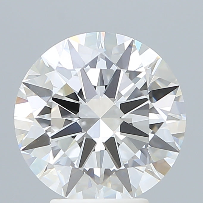 4.09 Carat Round Lab Diamond with  Cut Diamond in 14KT  view 1
