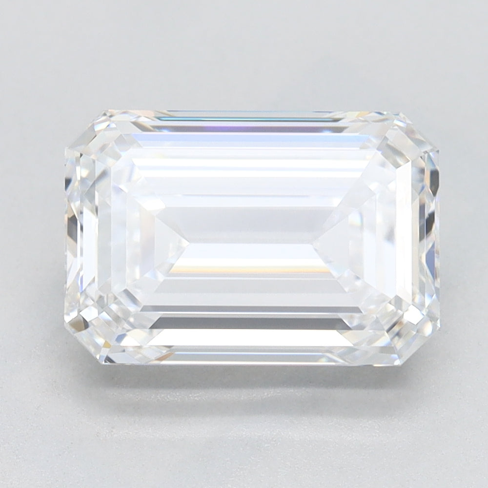 2.65 Carat Emerald Lab Diamond with  Cut Diamond in 14KT  view 1
