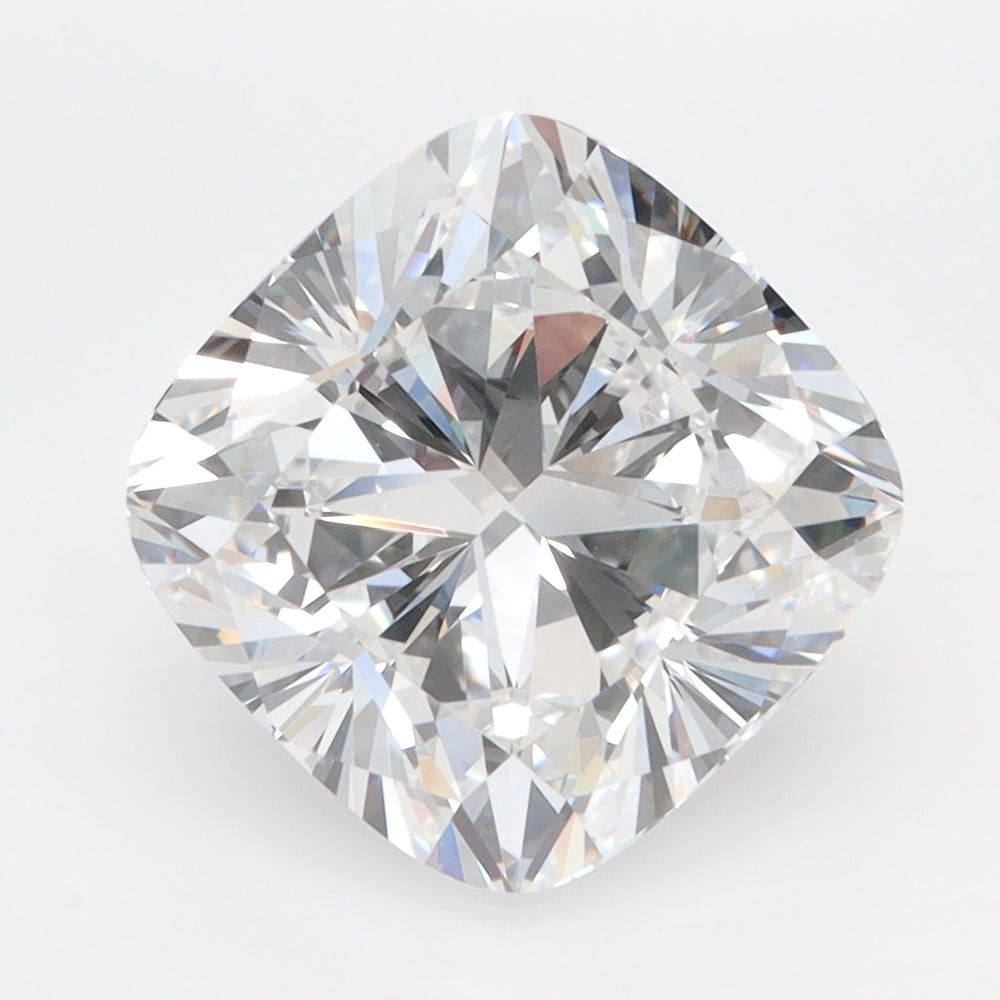 4.03 Carat Cushion Lab Diamond with  Cut Diamond in 14KT  view 1
