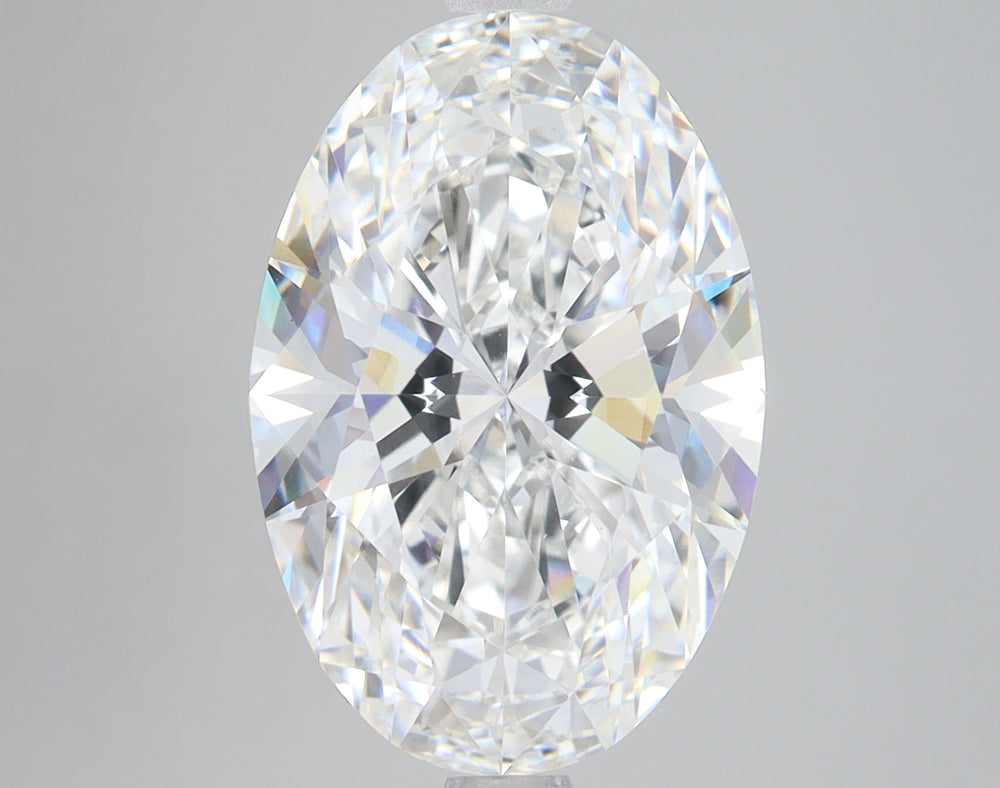 5.38 Carat Oval Lab Diamond with  Cut Diamond in 14KT  view 1

