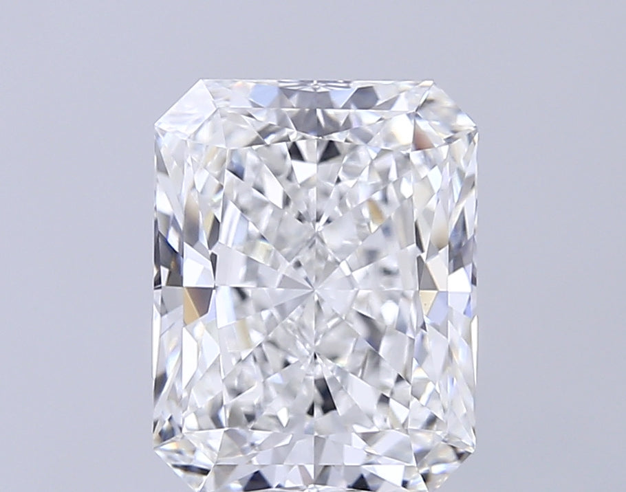 4.09 Carat Radiant Lab Diamond with  Cut Diamond in 14KT  view 1
