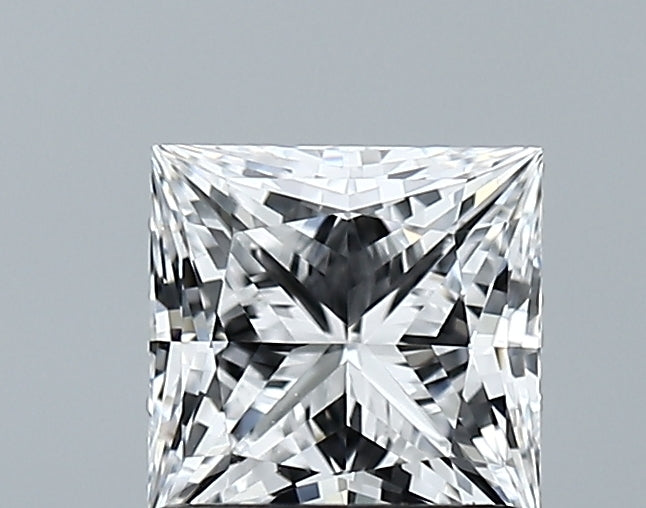 1.25 Carat Princess Lab Diamond with  Cut Diamond in 14KT  view 1
