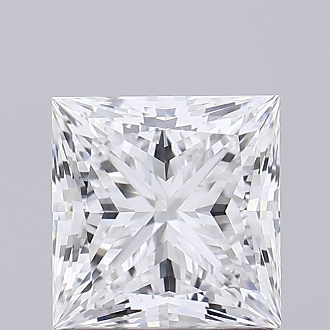 1.47 Carat Princess Lab Diamond with  Cut Diamond in 14KT  view 1
