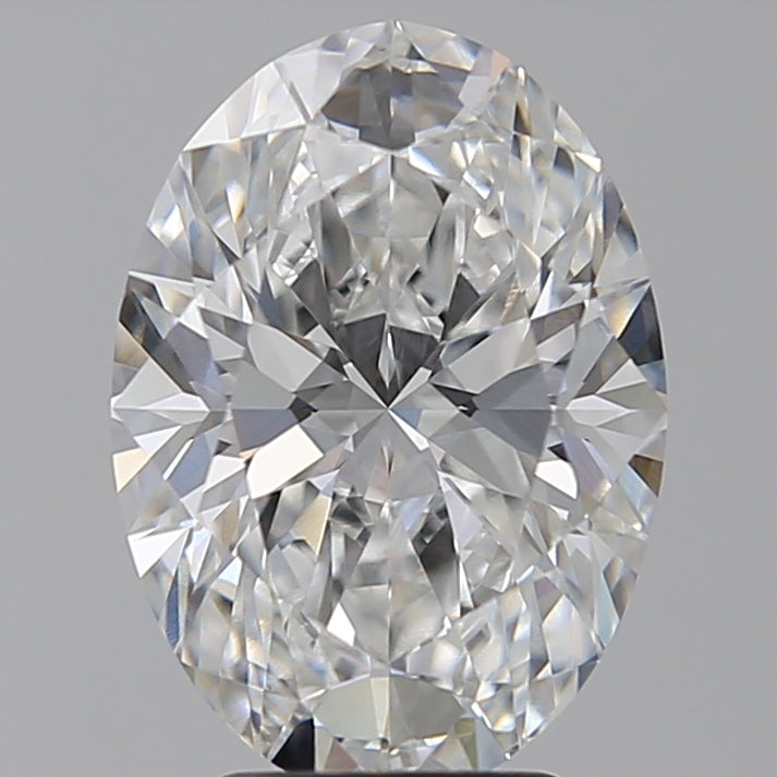 4.08 Carat Oval Lab Diamond with  Cut Diamond in 14KT  view 1
