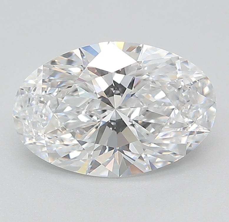 1.53 Carat Oval Lab Diamond with  Cut Diamond in 14KT  view 1
