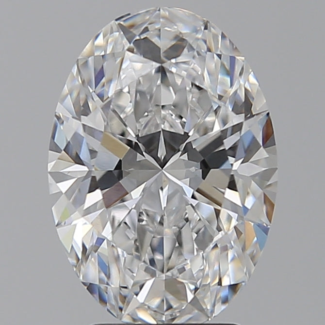3.26 Carat Oval Lab Diamond with  Cut Diamond in 14KT  view 1
