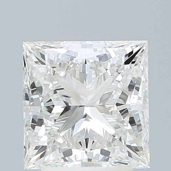 3.5 Carat Princess Lab Diamond with  Cut Diamond in 14KT  view 1
