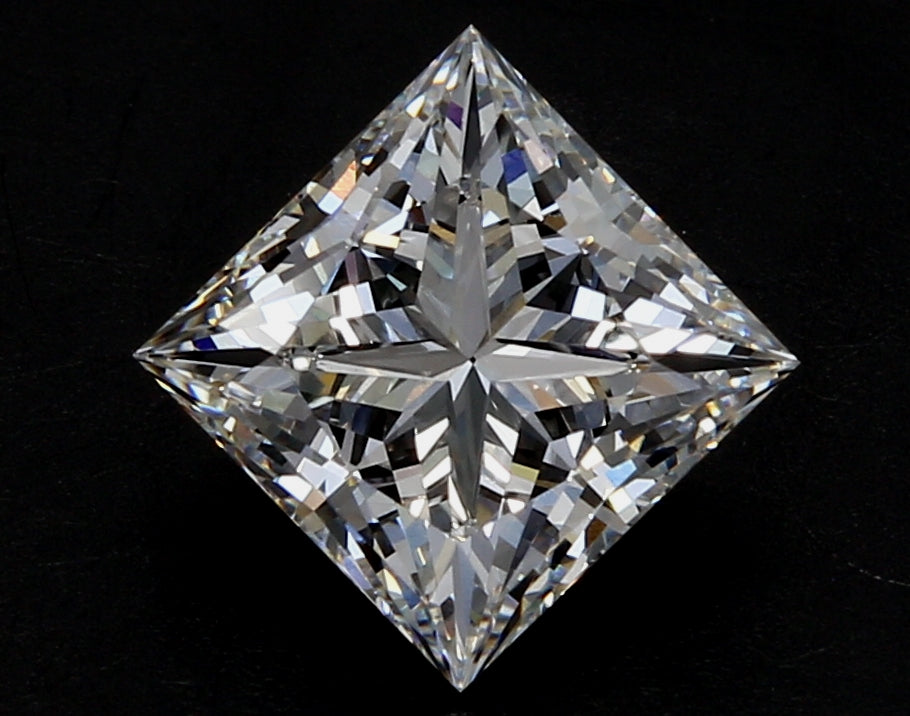 1.5 Carat Princess Lab Diamond with  Cut Diamond in 14KT  view 1
