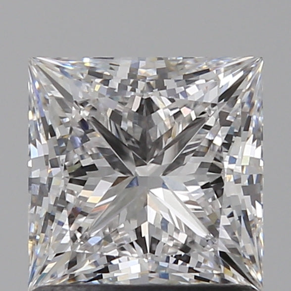 1.19 Carat Princess Lab Diamond with  Cut Diamond in 14KT  view 1
