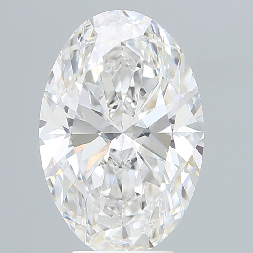 5.14 Carat Oval Lab Diamond with  Cut Diamond in 14KT  view 1
