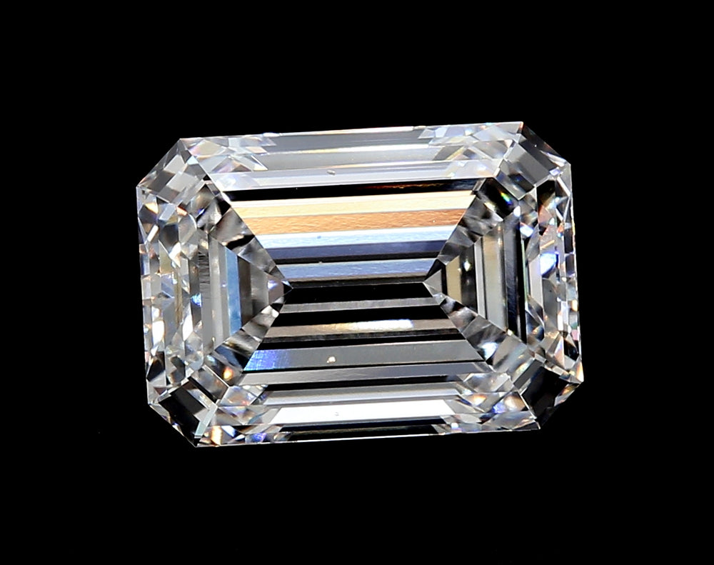 1.9 Carat Emerald Lab Diamond with  Cut Diamond in 14KT  view 1
