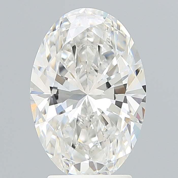3.16 Carat Oval Lab Diamond with  Cut Diamond in 14KT  view 1
