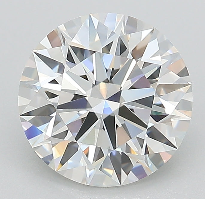 2.44 Carat Round Lab Diamond with  Cut Diamond in 14KT  view 1
