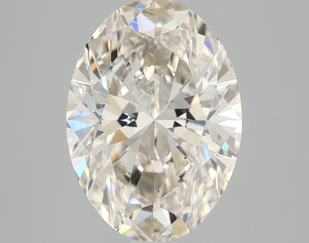 2.5 Carat Oval Lab Diamond with  Cut Diamond in 14KT  view 1
