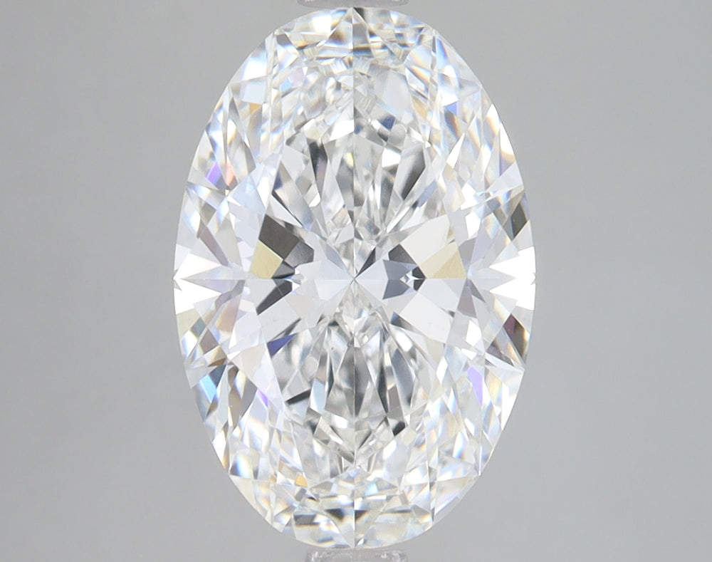 3.69 Carat Oval Lab Diamond with  Cut Diamond in 14KT  view 1
