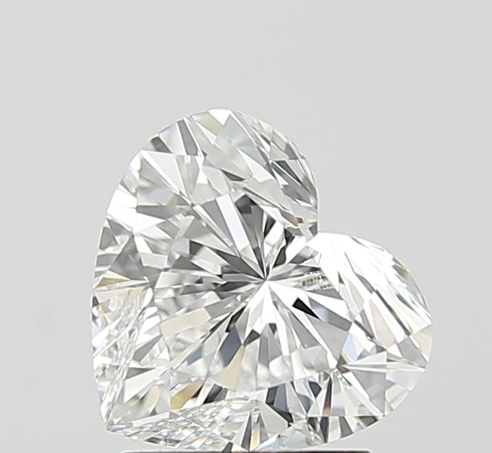 1.51 Carat Heart Lab Diamond with  Cut Diamond in 14KT  view 1
