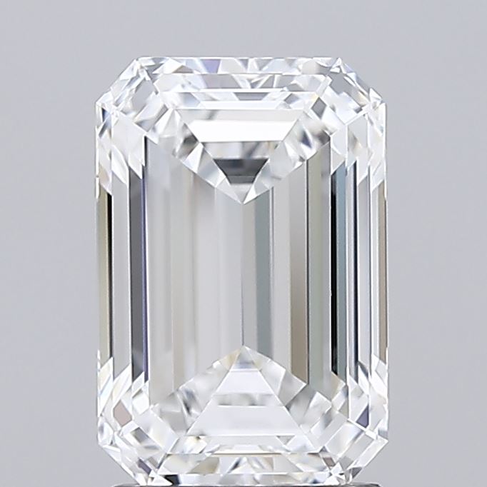 1.95 Carat Emerald Lab Diamond with  Cut Diamond in 14KT  view 1
