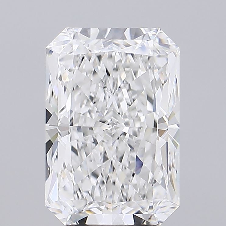 4.58 Carat Radiant Lab Diamond with  Cut Diamond in 14KT  view 1
